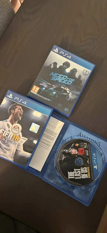 Playstation Games - Need for Speed, Last of Us, FIFA 18