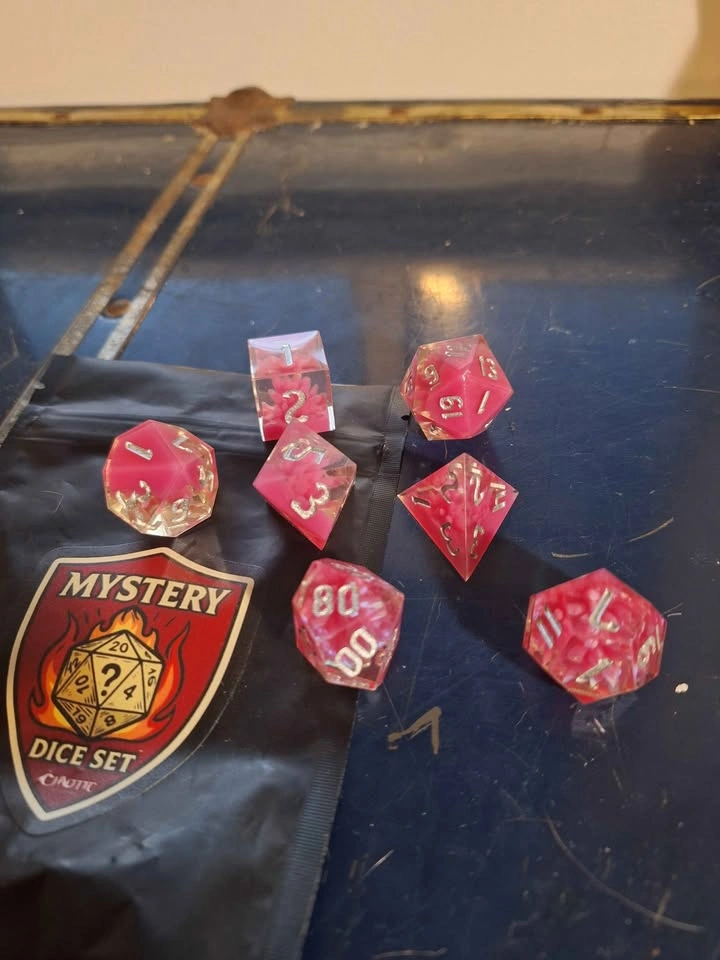 Pink Chaotic Mystery Dice Set for D&D and TTRPG's - photo 2