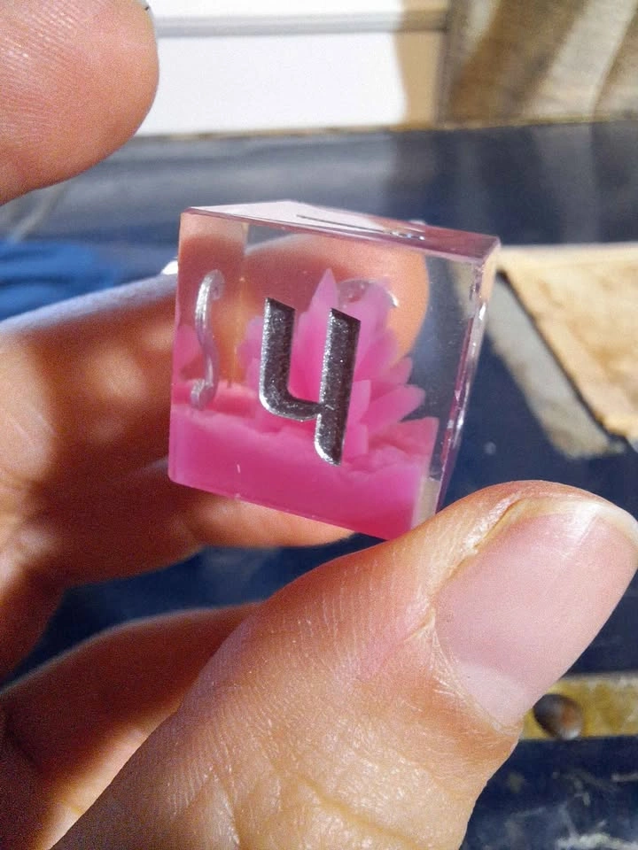 Pink Chaotic Mystery Dice Set for D&D and TTRPG's - photo 3