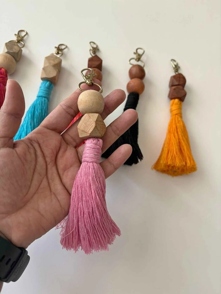 6 Korean Macrame Keychains