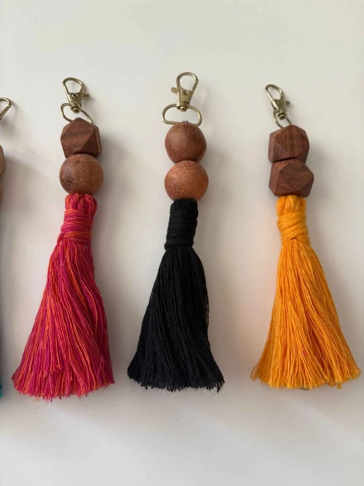 6 Korean Macrame Keychains - photo 2