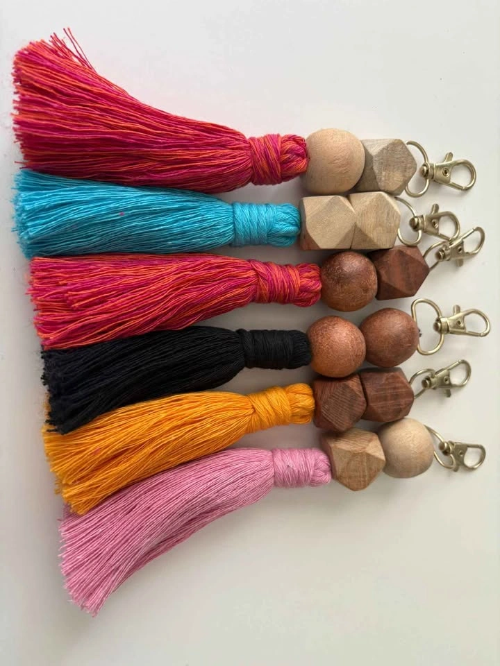 6 Korean Macrame Keychains - photo 3