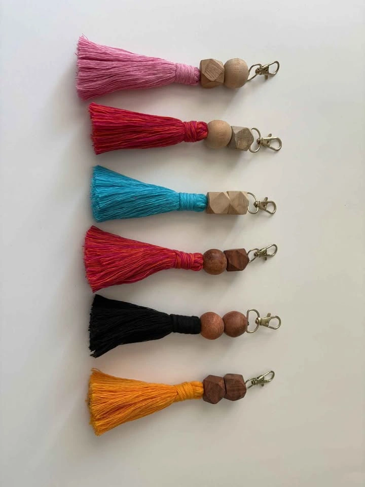 6 Korean Macrame Keychains - photo 4