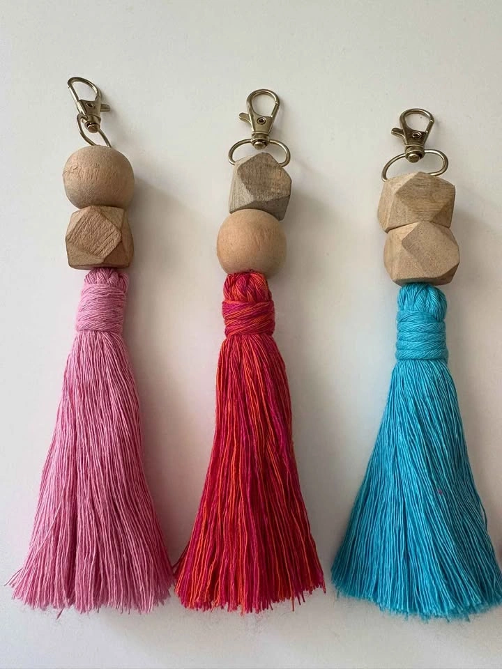 6 Korean Macrame Keychains - photo 5
