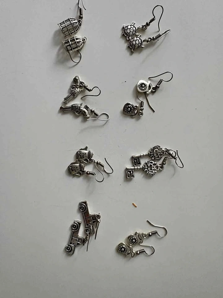10+ Silver Charm Earrings
