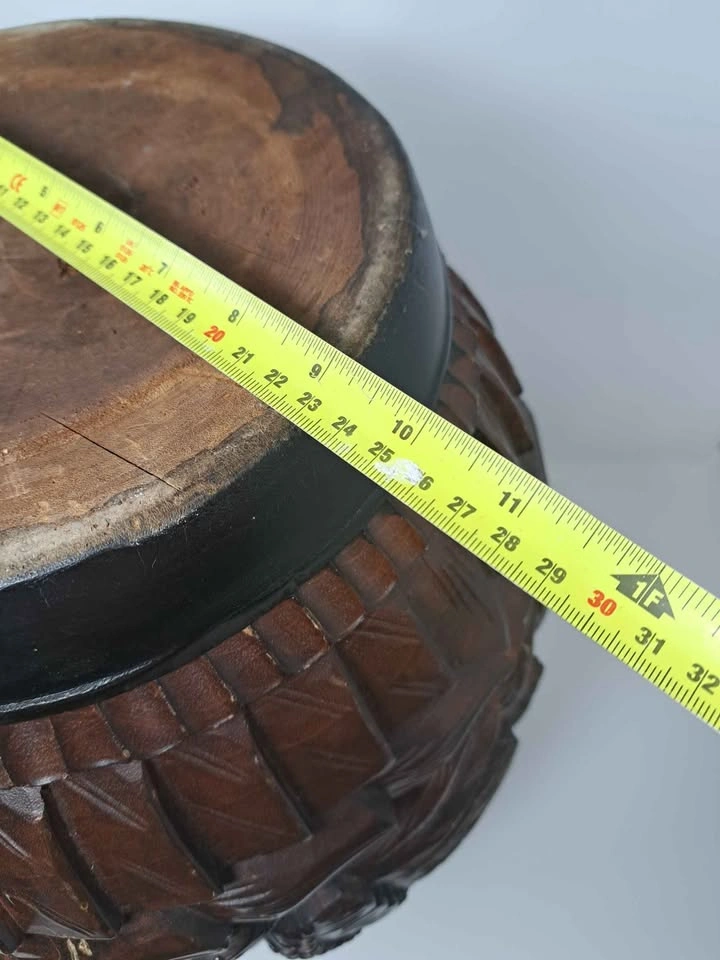 Rosewood Vintage Barrel Stool Dragon Bird Motif - photo 2