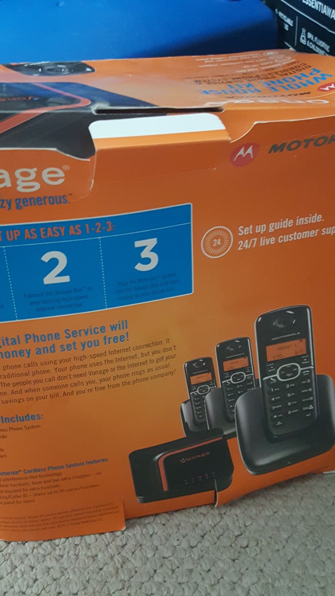 Vonage modem and phones