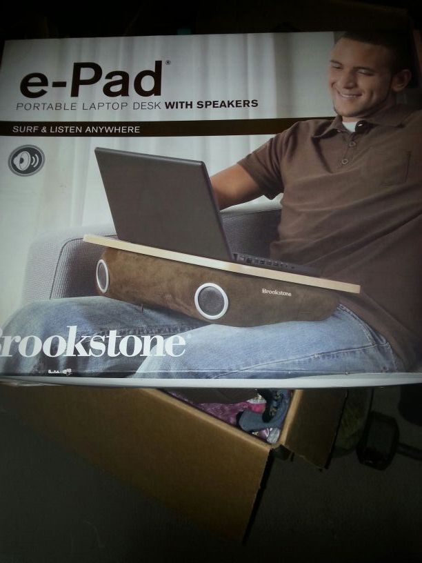 Brookstone End Table with Built-in Speakers