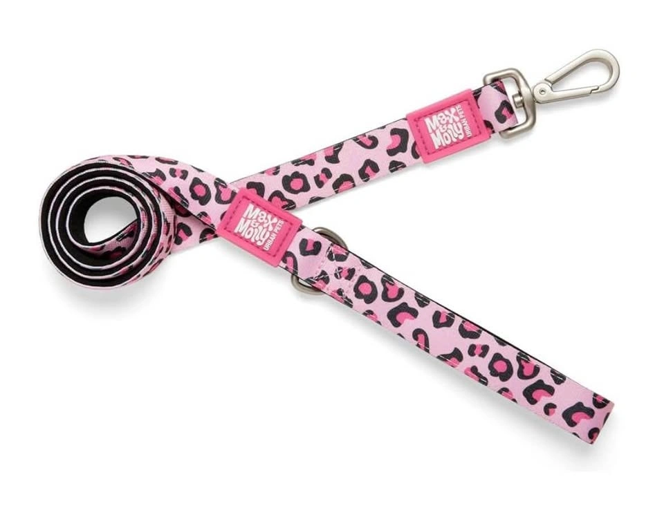 Max & Molly Pink Leopard Dog Leash - Small - photo 2