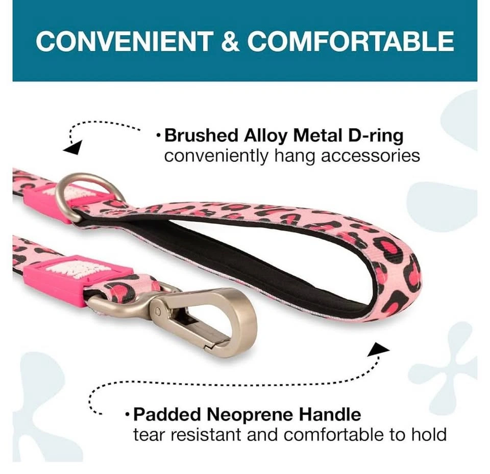 Max & Molly Pink Leopard Dog Leash - Small - photo 4