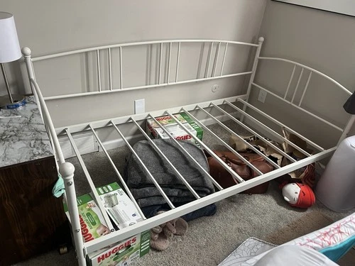 Twin Metal Daybed Frame White - photo 3