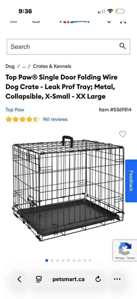 Petsmart Top Paw Crate