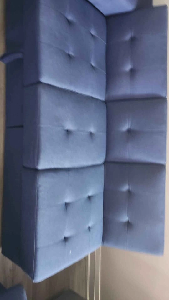 Blue Tufted Modular Sofa - photo 2