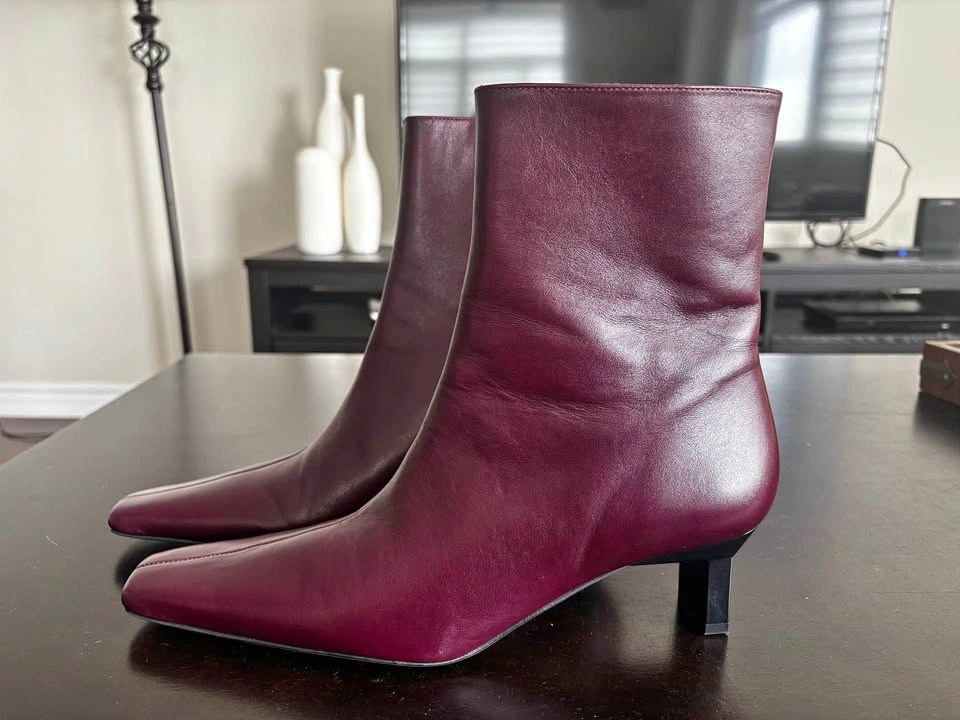 Burgundy Leather Boots
