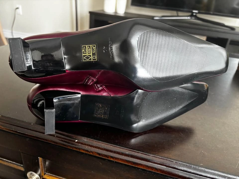 Burgundy Leather Boots - photo 2