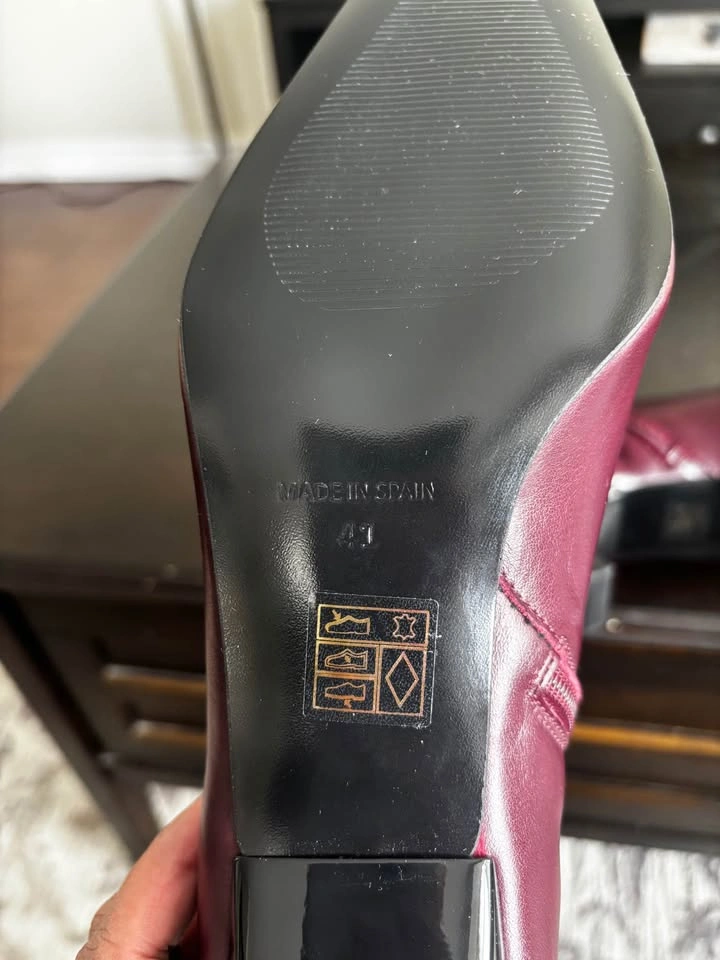 Burgundy Leather Boots - photo 3