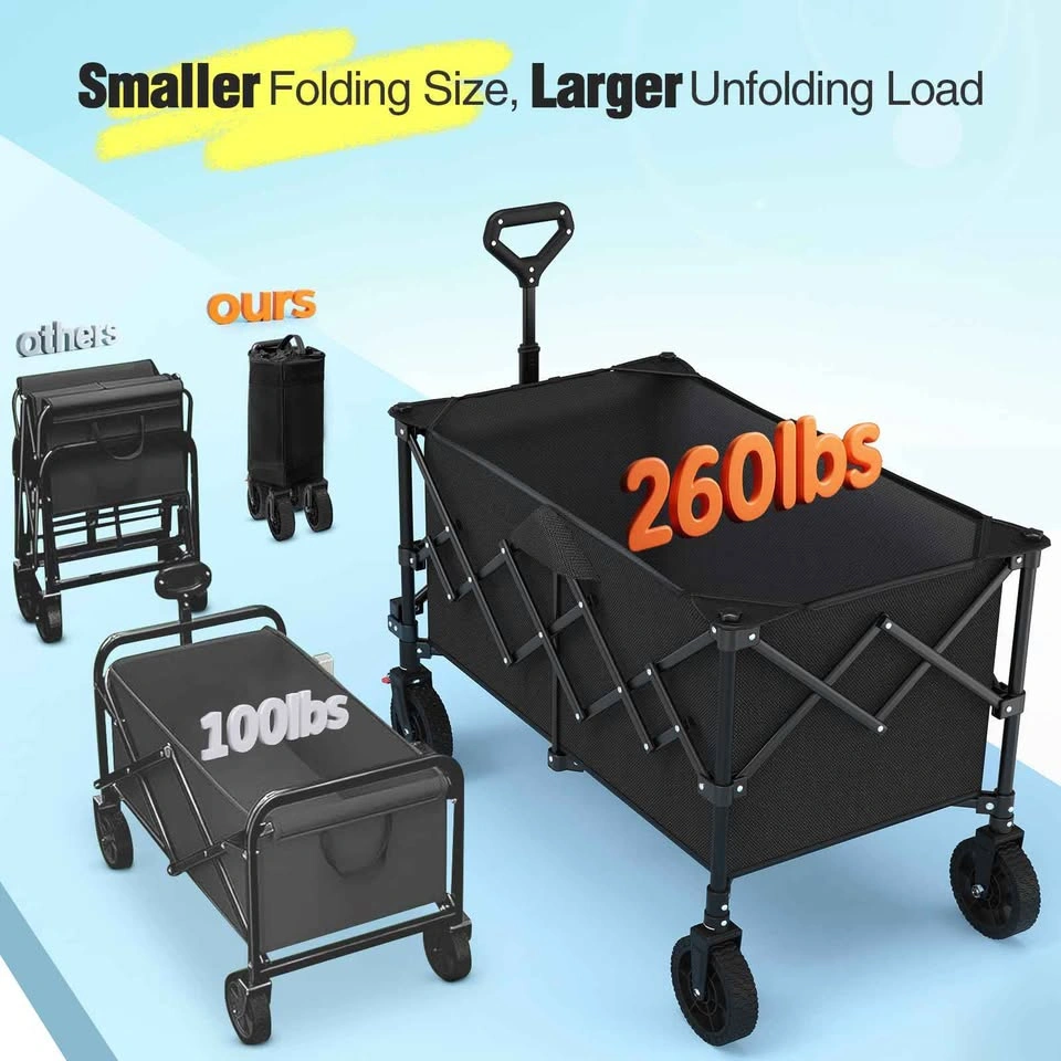 200L Collapsible Folding Wagon Cart - photo 5