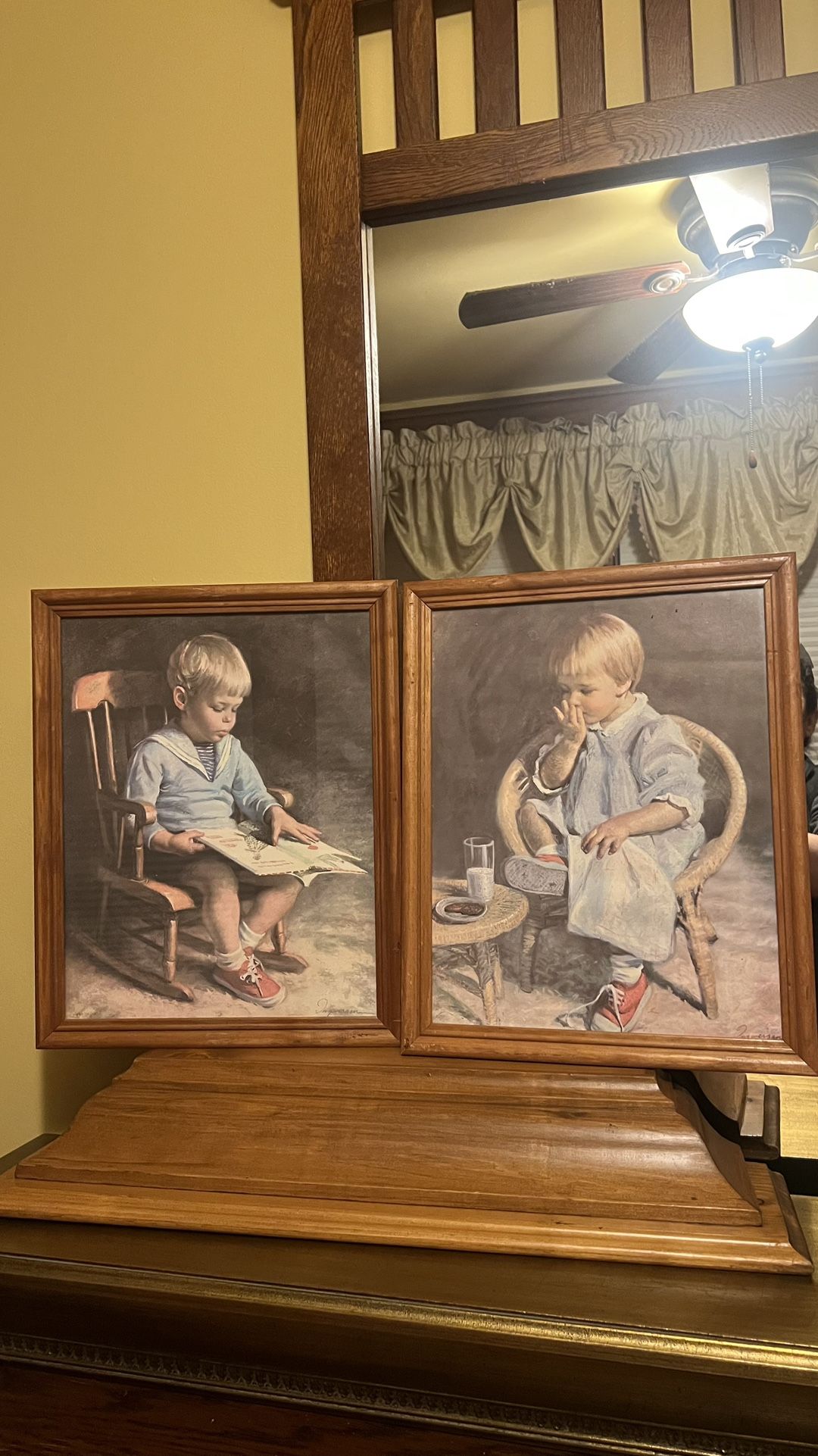 Two beautiful antique paintings, 12 x 15 inches, $20