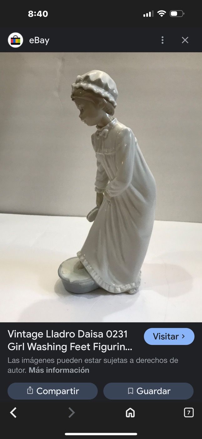 Lladro Porcelain Figurine - "Girl With Flowers"