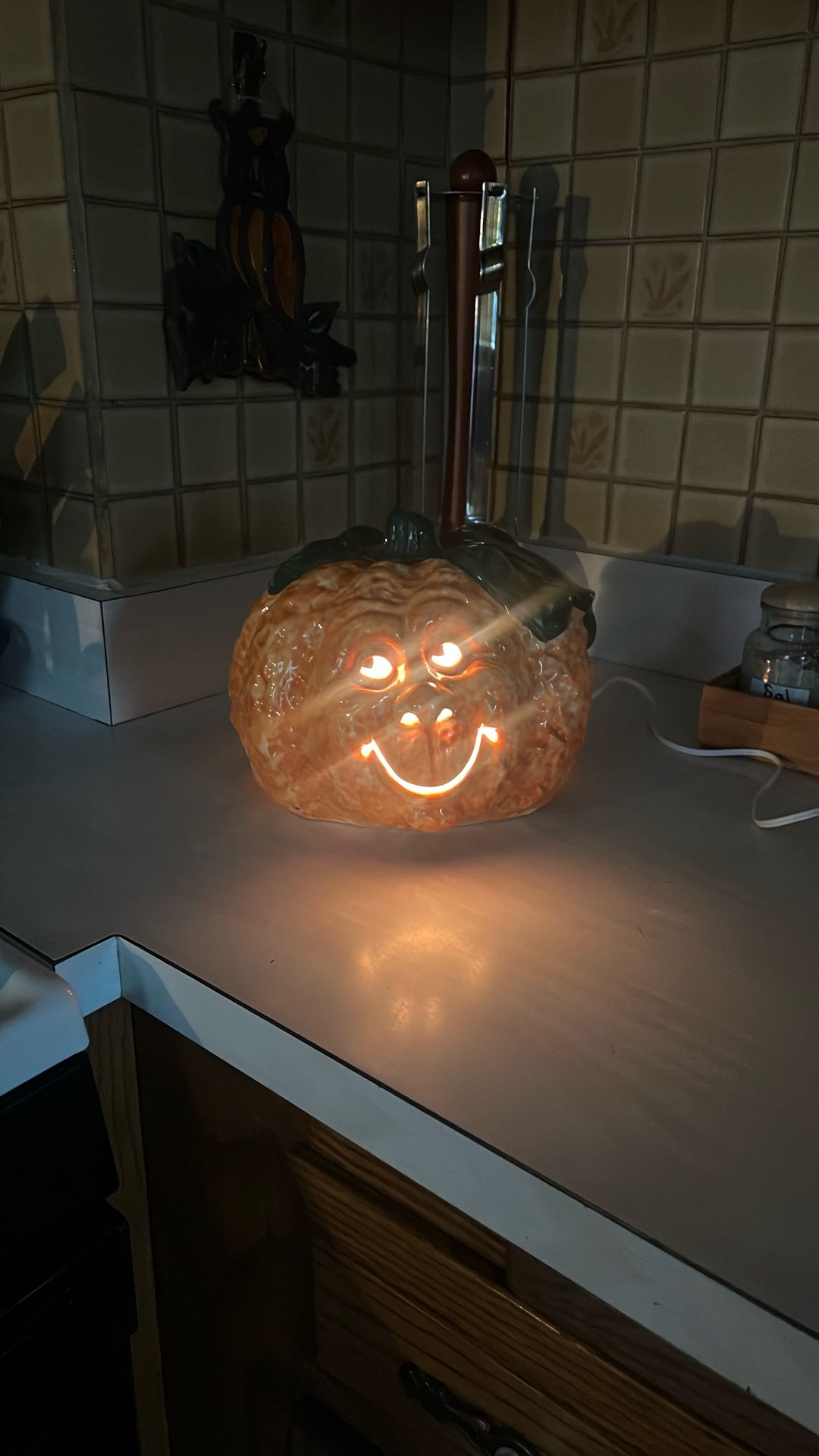 Ceramic Pumpkin with Light