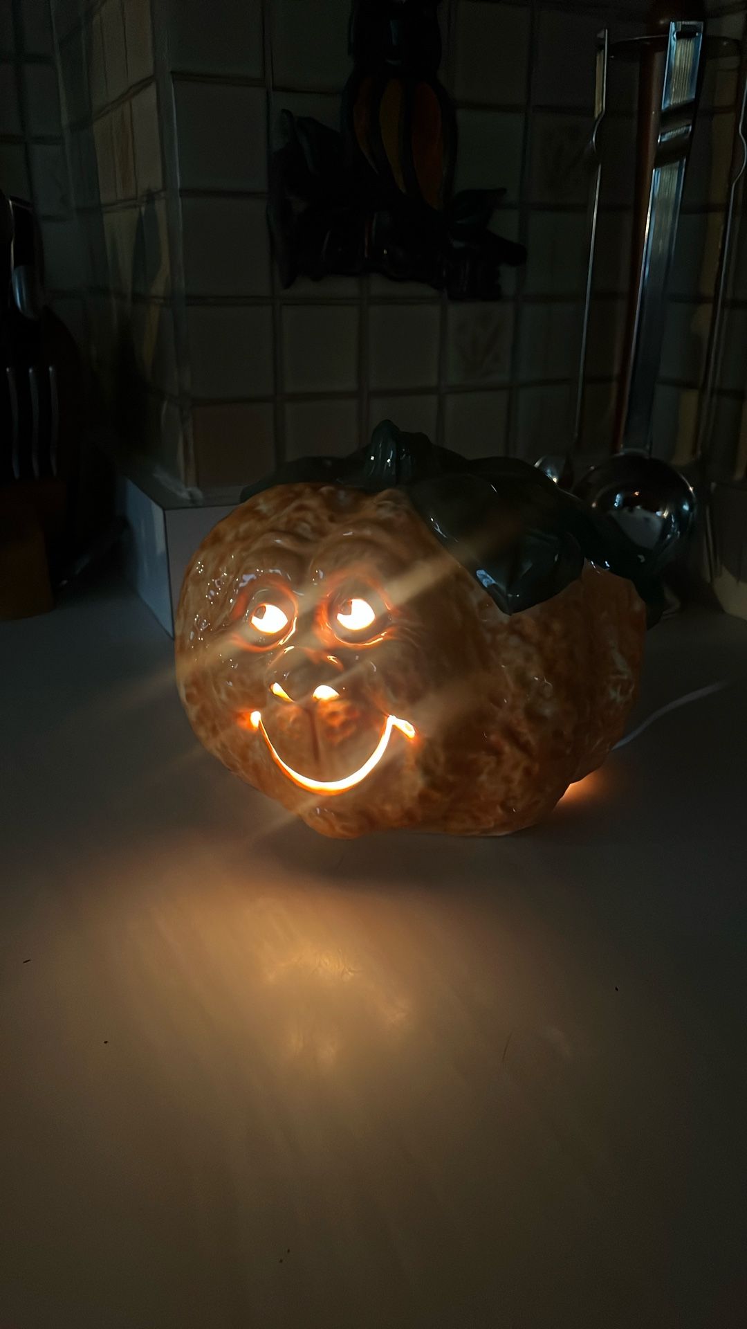Ceramic Pumpkin with Light - photo 2