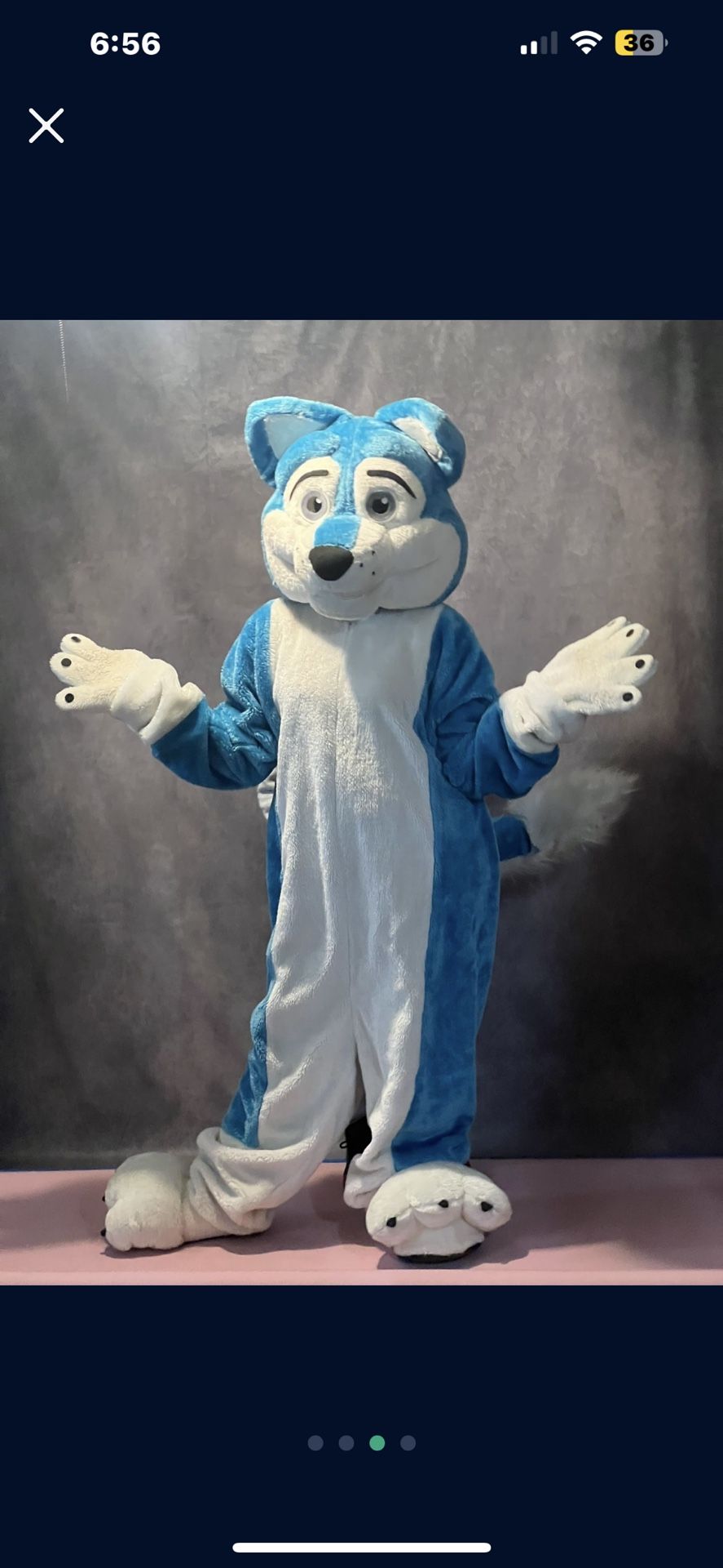 Blue Wolf Costume for Adults - photo 2