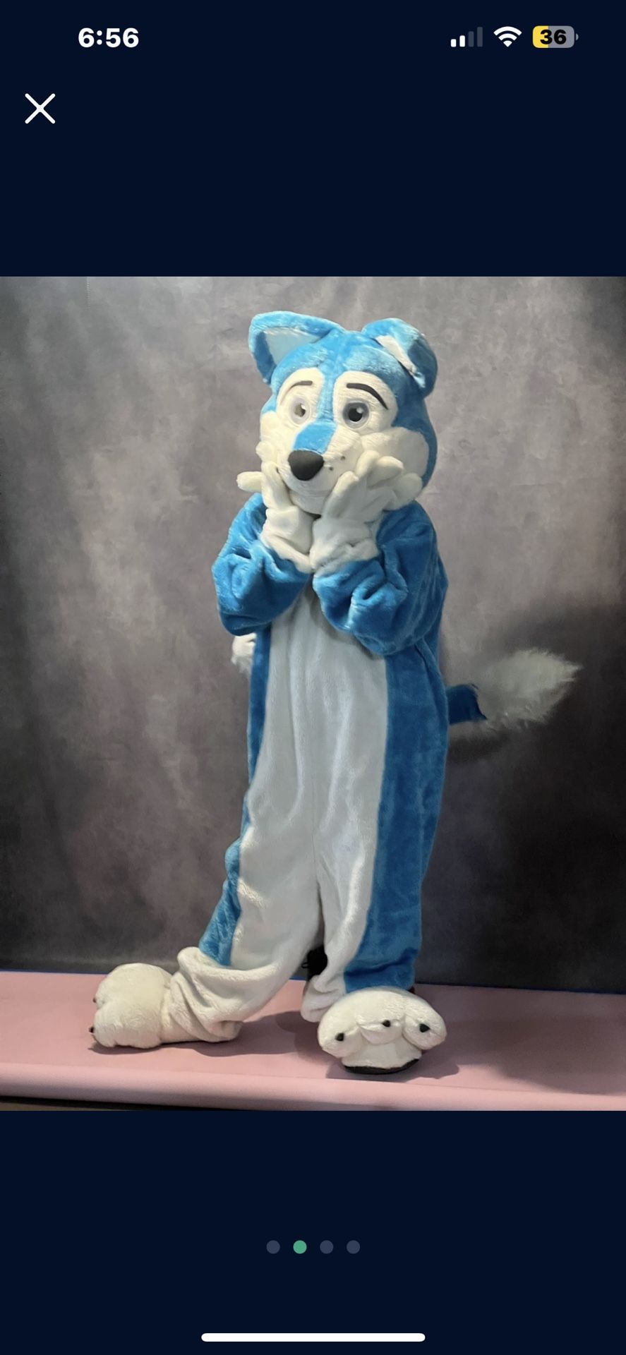 Blue Wolf Costume for Adults - photo 3