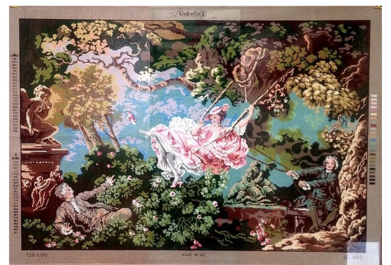 Hand-Embroidered Canvas Made in Germany