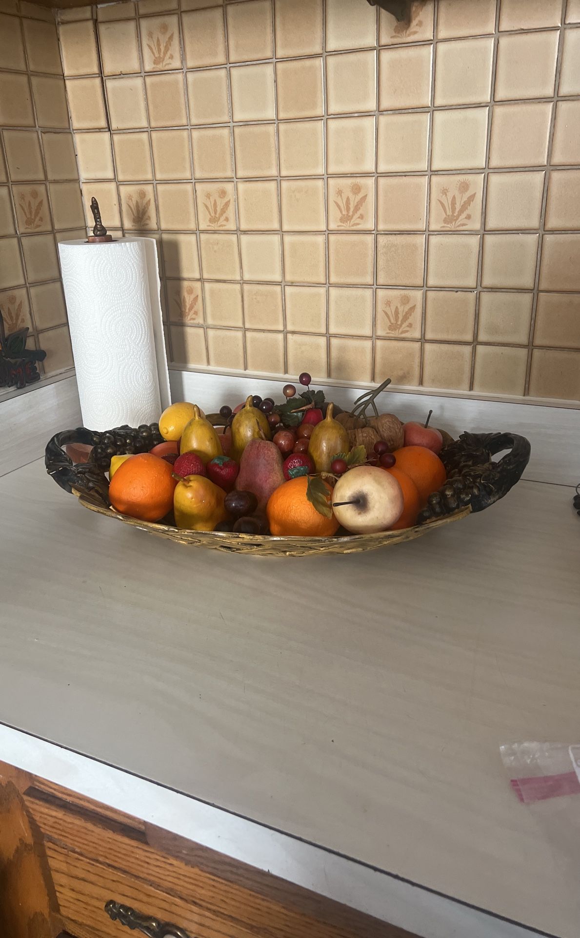 Vase with Wooden Fruit