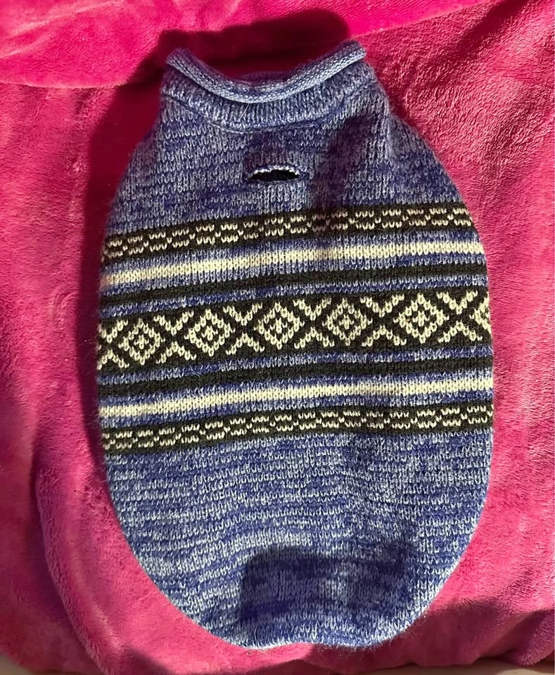 🐾 bailey & bella Blue Knit Dog Sweater SIZE Small 🐾