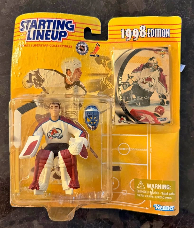 Patrick Roy Starting Lineup 1998 NHL Figure (Avalanche) w/ Card