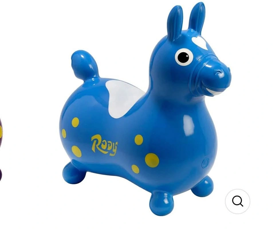 Rody Blue Polka Dot Inflatable Bouncy Horse