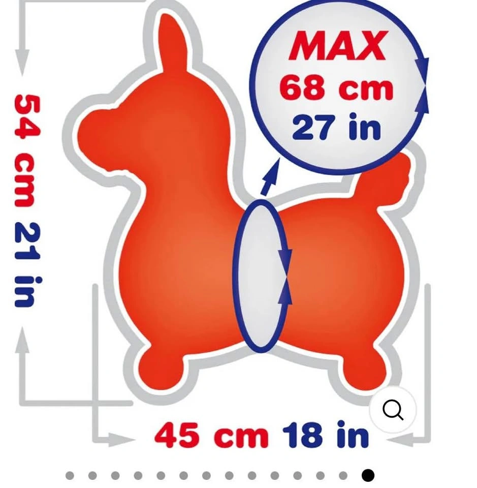Rody Blue Polka Dot Inflatable Bouncy Horse - photo 2