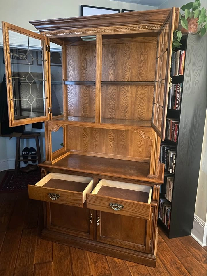 FREE DELIVERY: Vintage Cabinet Hutch $150 (HRM) - photo 3