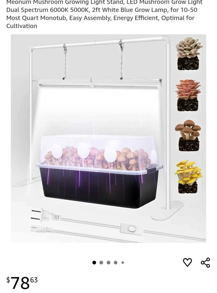 Mushroom / Plant Grow Light - New
