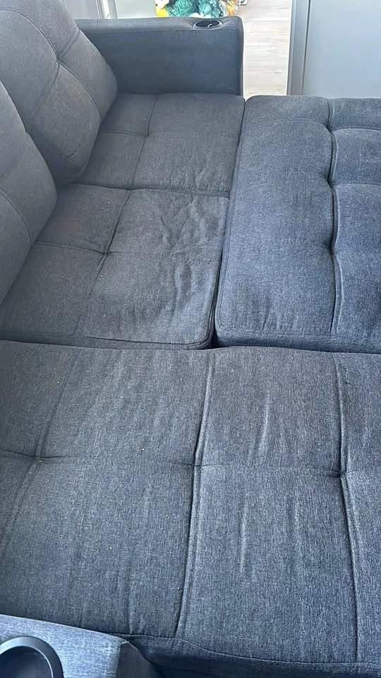 Gently used pop-up sofa bed with storage. 1 year old. Need gone