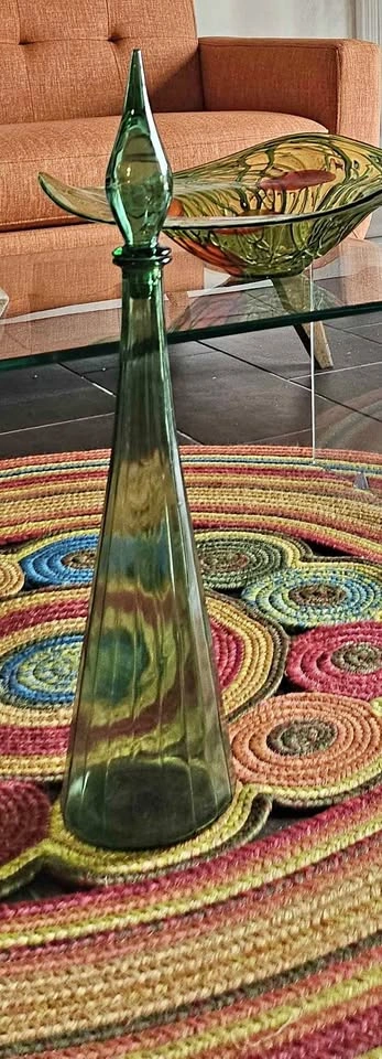 Vintage Genie Bottle Green Panel