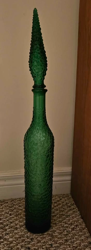 Empoli Green Hobnail Genie Bottle - Cadmium Glow - photo 2