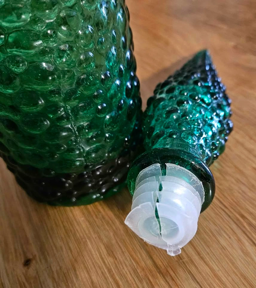 Empoli Green Hobnail Genie Bottle - Cadmium Glow - photo 4