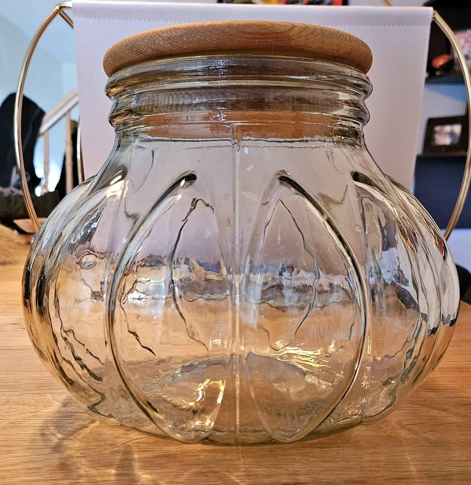 Vintage Pumpkin Shaped Apothecary Jar