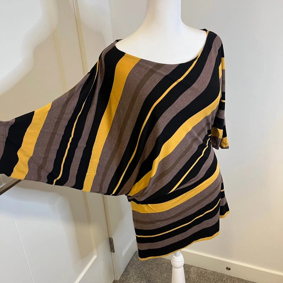 REVOLUTION Asymmetrical Multi-Coloured Stripped Women’s Shirt - - photo 2