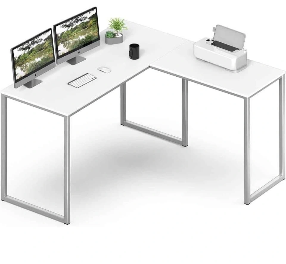 Mission 48 x 48 Inches L-Shape Home Office Computer Desk, White - photo 3