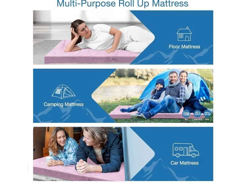 KingChii Memory Foam Camping Mattress - Portable Roll Up - photo 5