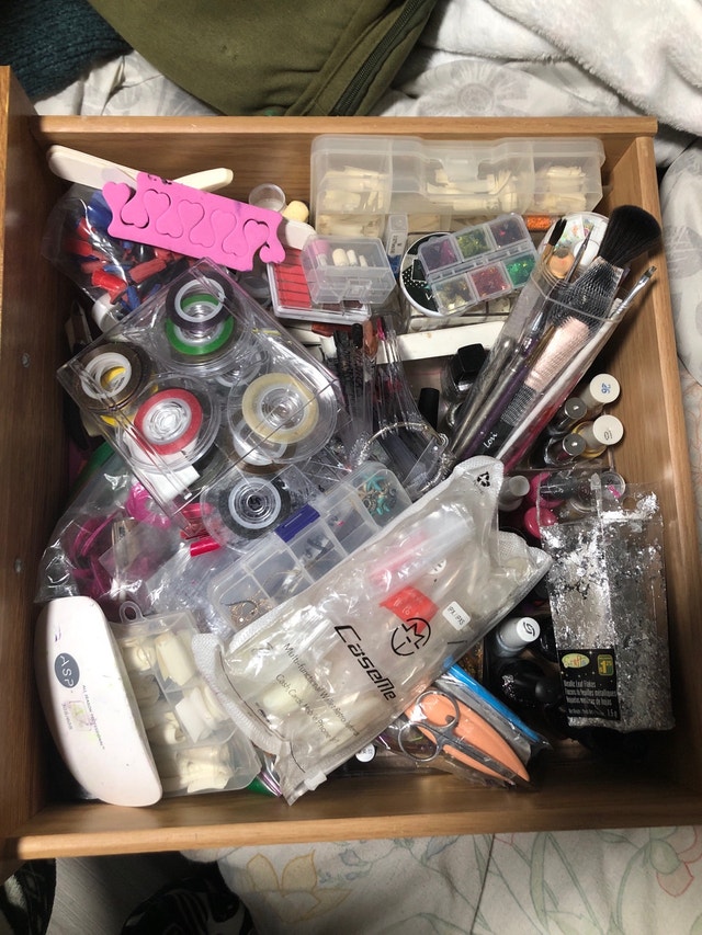 Drawer of nail stuff
