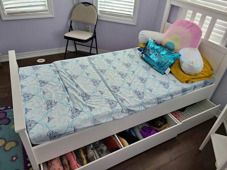 Ikea Hemnes Twin Bed Frame with Storage Drawers