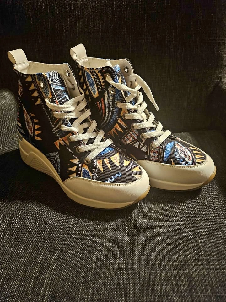 Cestfini Graffiti Wedge Canvas Sneakers