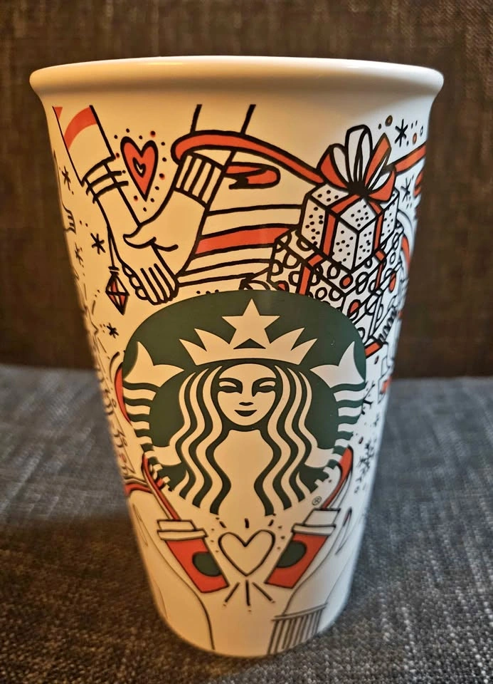 Starbucks 2017 Festive Holiday Ceramic Mug