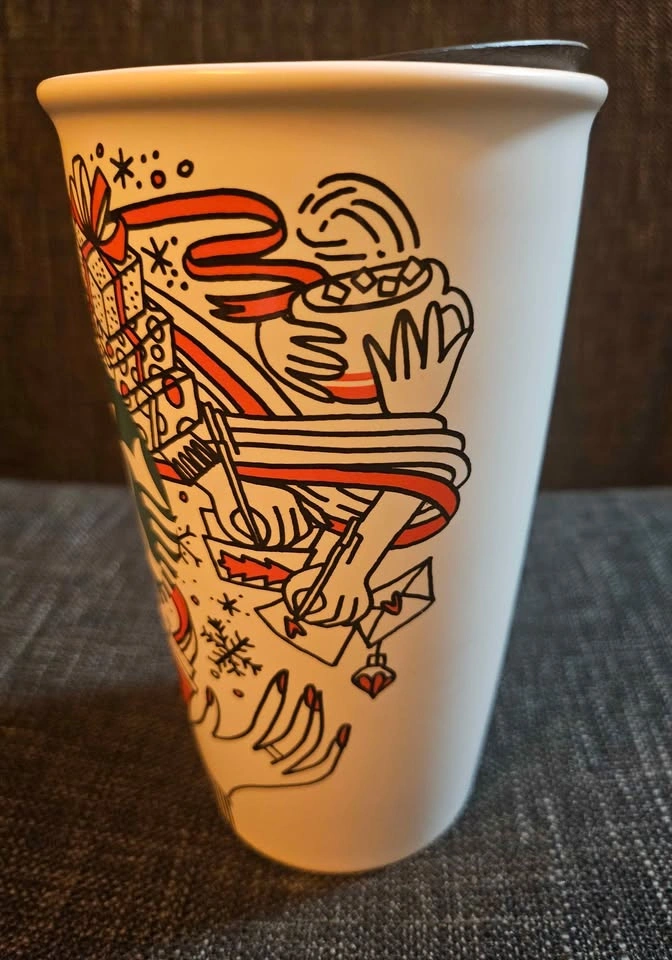 Starbucks 2017 Festive Holiday Ceramic Mug - photo 2