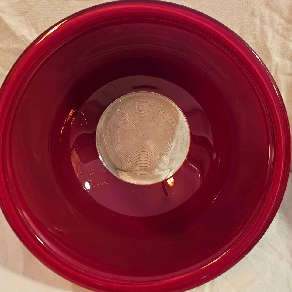 Vintage Pyrex Cranberry Red Mixing Bowls - photo 5
