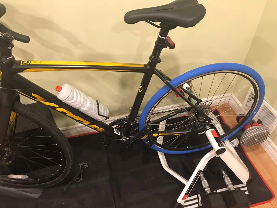 Elite Tuno Power Fluid Trainer + Brand New Wheel & Tire - photo 3